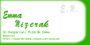 emma mizerak business card